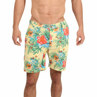 wawiHEROES FRESH BRAND Herren Short FLORAL PAILLE in Gelb