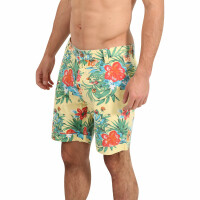 wawiHEROES FRESH BRAND Herren Short FLORAL PAILLE in Gelb