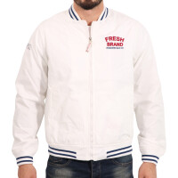 wawiHEROES FRESH BRAND Herren College Jacke in Weiß