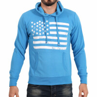 wawiHEROES FRESH BRAND Herren Kapuzenpullover FRENCH BLUE...