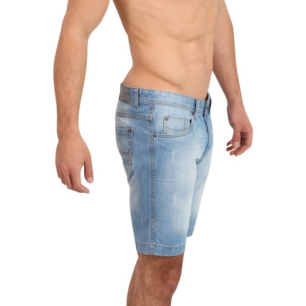 wawiHEROES FRESH BRAND Herren Jeans Short BLUE DENIM in Hellblau