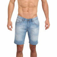 wawiHEROES FRESH BRAND Herren Jeans Short BLUE DENIM in...