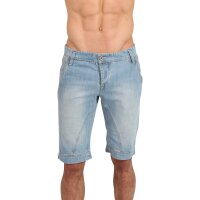 wawiHEROES INDICODE Herren Jeans Short MUSA in Hellblau