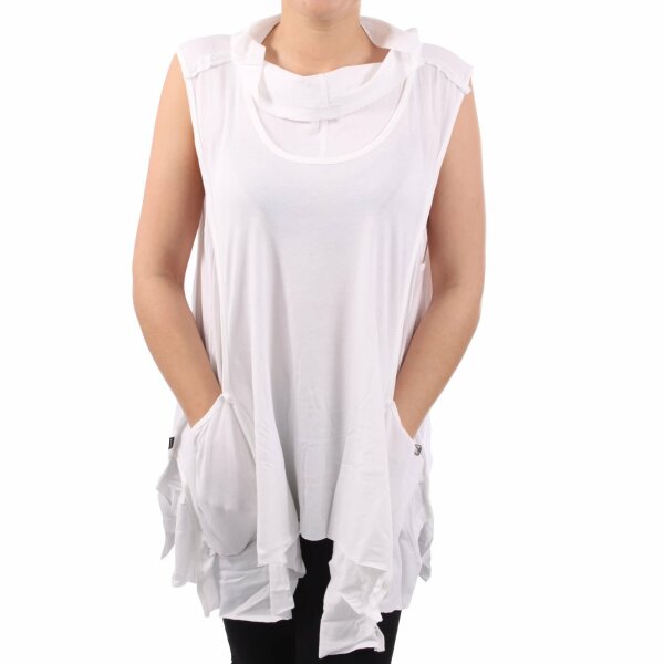 wawiHEROES BLAUER USA Damen Top-Shirt MODAL in Weiß