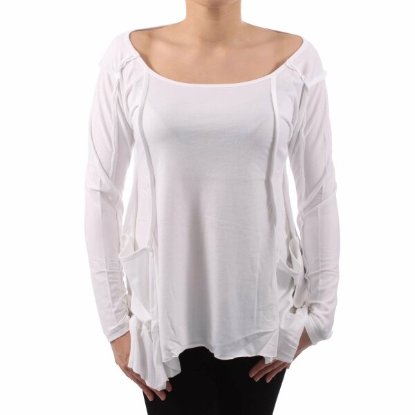 wawiHEROES BLAUER USA Damen Long-Shirt MODAL in Weiß