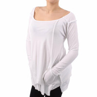 wawiHEROES BLAUER USA Damen Long-Shirt MODAL in Weiß