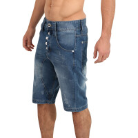 wawiHEROES HUMÖR Herren Jeans Short LAGO DENIM in Blau
