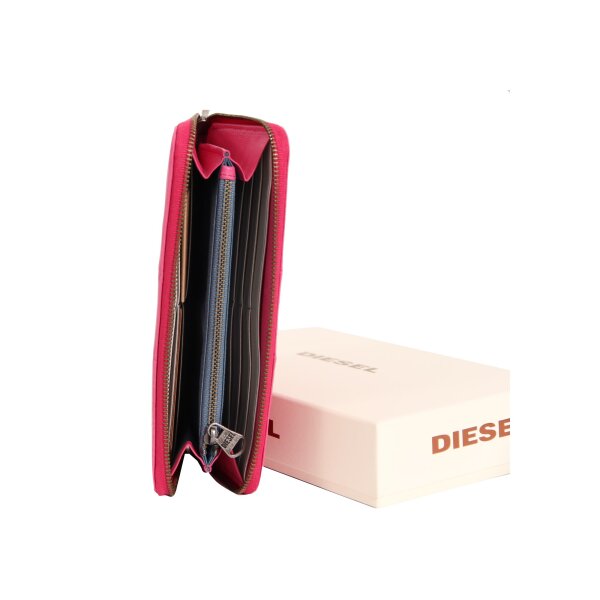 wawiHEROES DIESEL Damen Leder Geldbörse GRANATO in Pink