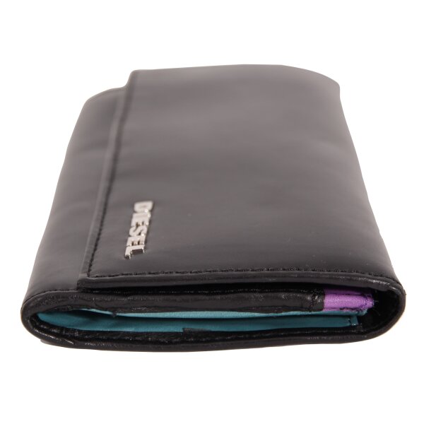 wawiHEROES DIESEL Damen Leder Geldbörse 24 A DAY in Schwarz