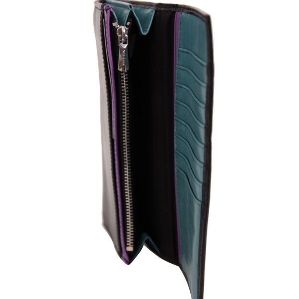 wawiHEROES DIESEL Damen Leder Geldbörse 24 A DAY in Schwarz