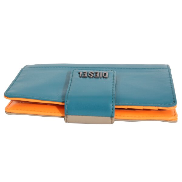wawiHEROES DIESEL Damen Geldbörse SHINE F&B in Türkis/Orange