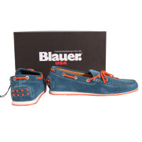 wawiHEROES BLAUER Herren Leder Moccasin SCARPE in Blau
