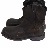 wawiHEROES DIESEL Herren Leder Boots DORF VINTAGE in Schwarz