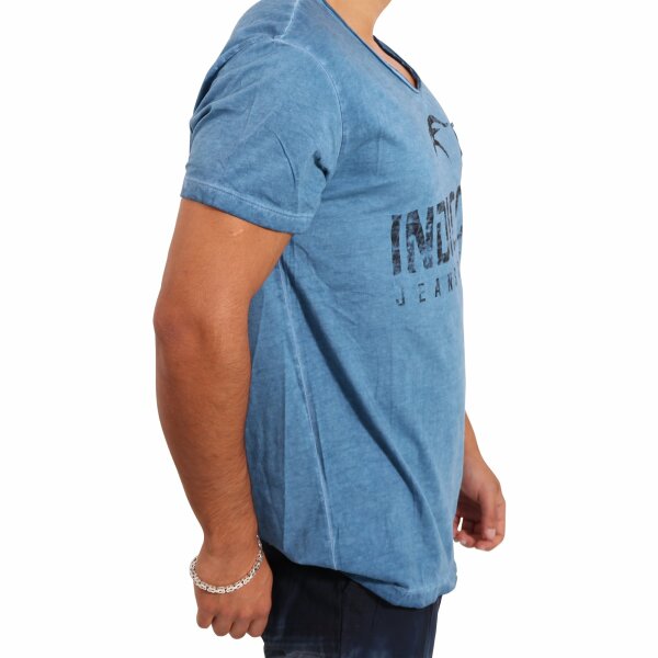 wawiHEROES INDICODE JEANS Herren T-Shirt CAVE in Blau
