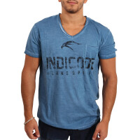 wawiHEROES INDICODE JEANS Herren T-Shirt CAVE in Blau