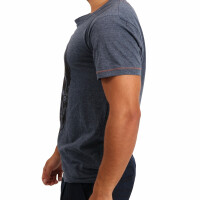 wawiHEROES INDICODE JEANS Herren T-Shirt HIPSTASKULL in Blau