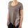 wawiHEROES BLAUER USA Damen T-Shirt MC AIRY in Grau/Braun