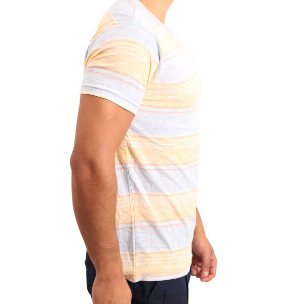 wawiHEROES JACK & JONES VINTAGE Herren T-Shirt STRIPE YOLK in Gelb/Hellblau