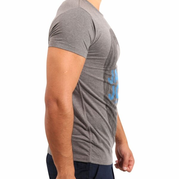 wawiHEROES JACK & JONES CORE Herren T-Shirt LEO GREY MELANGE in Grau
