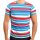 wawiHEROES FRESH BRAND Herren T-Shirt COMBO Gestreift in Blau