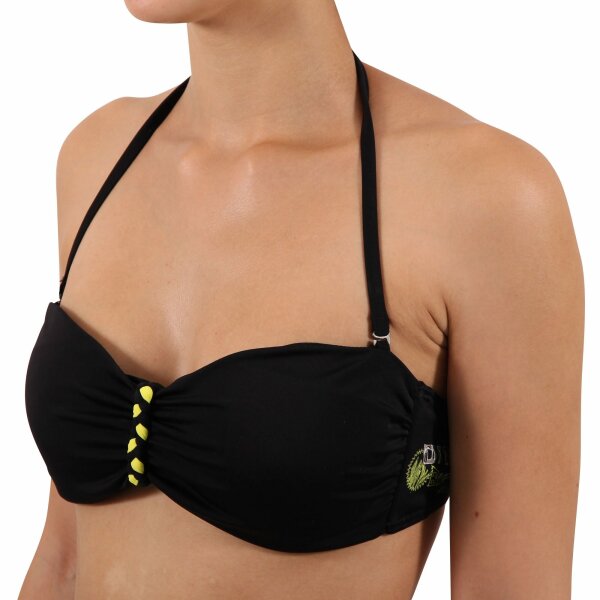 wawiHEROES DIESEL Damen Bandeau Bikini Oberteil BANDY BRA in Schwarz