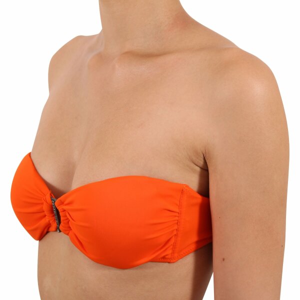 wawiHEROES DIESEL Damen Bandeau Bikini Oberteil SANDY REGGISEN in Orange