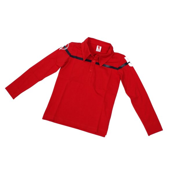 wawiHEROES BIKKEMBERGS Kinder Polo Langarm FOOTBALL in Rot