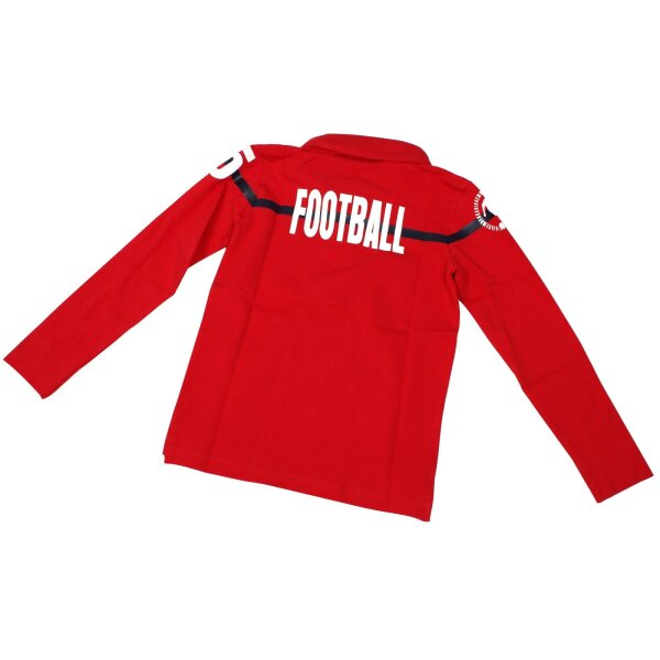 wawiHEROES BIKKEMBERGS Kinder Polo Langarm FOOTBALL in Rot