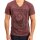 wawiHEROES INDICODE JEANS Herren T-Shirt FALLEN BERRY in Weinrot