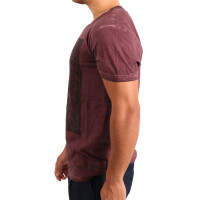 wawiHEROES INDICODE JEANS Herren T-Shirt RESIST in Bordeaux