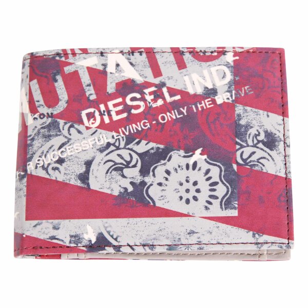 wawiHEROES DIESEL Herren Geldbeutel HIRESH X in Grau/Rot