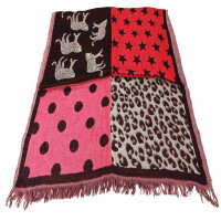 wawiHEROES CODELLO Damen Schal XL DREAM CIRCUS in Rot