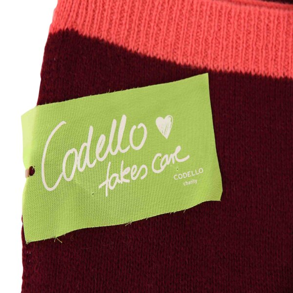 wawiHEROES CODELLO Damen Schal POETRY GRUNGE KNIT in Weinrot/Pink