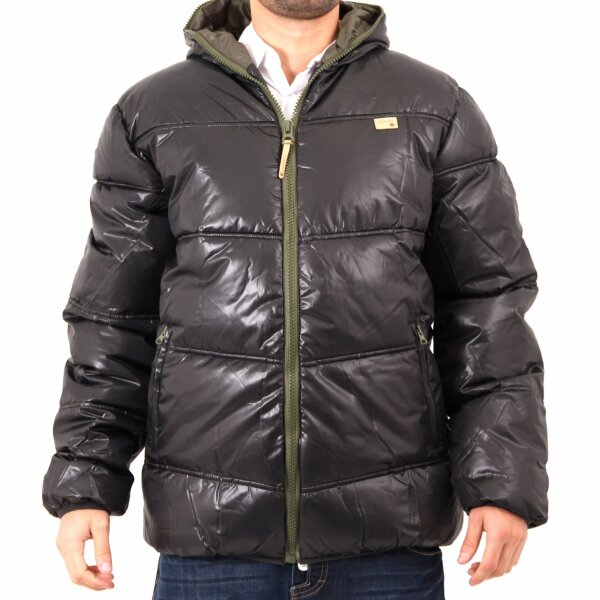 wawiHEROES HUMÖR Herren Winterjacke GEORGE in Schwarz