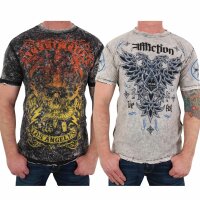 wawiHEROES AFFLICTION Herren Wende T-Shirt VOODO MAN in...