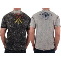 wawiHEROES AFFLICTION Herren Wende T-Shirt VOODO MAN in...