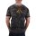 wawiHEROES AFFLICTION Herren Wende T-Shirt VOODO MAN in Grau/Schwarz