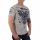 wawiHEROES AFFLICTION Herren Wende T-Shirt VOODO MAN in Grau/Schwarz