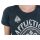 wawiHEROES AFFLICTION Damen T-Shirt AC BATTLEFIELD in Blau mit Strass-Steinen
