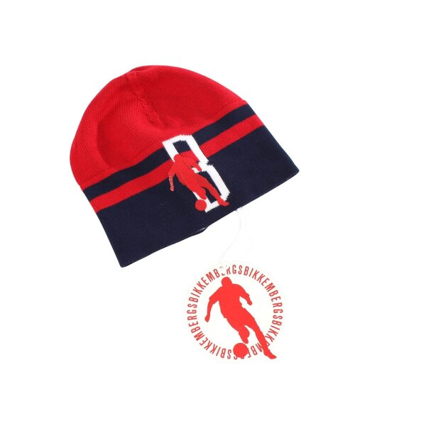 wawiHEROES BIKKEMBERGS Kinder Strickmütze CAPPELO Rot-Blau