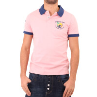 wawiHEROES FRESH BRAND Herren Kurzarm Polo Shirt PINK in...