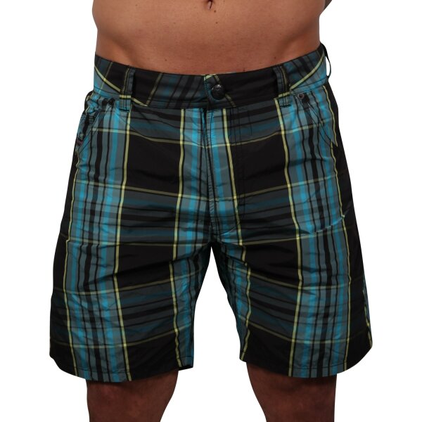 wawiHEROES DIESEL BEACHWEAR Herren Badeshort KROOBEACH CALZONCINI kariert in Türkis