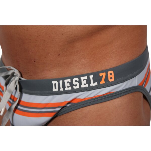 wawiHEROES DIESEL BEACHWEAR Herren Badeslip HAWAII COSTUME in Grau