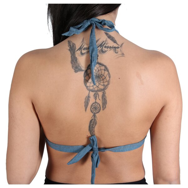 wawiHEROES DIESEL Damen Triangel Bikini Oberteil SUPER REGGISENO in Blau