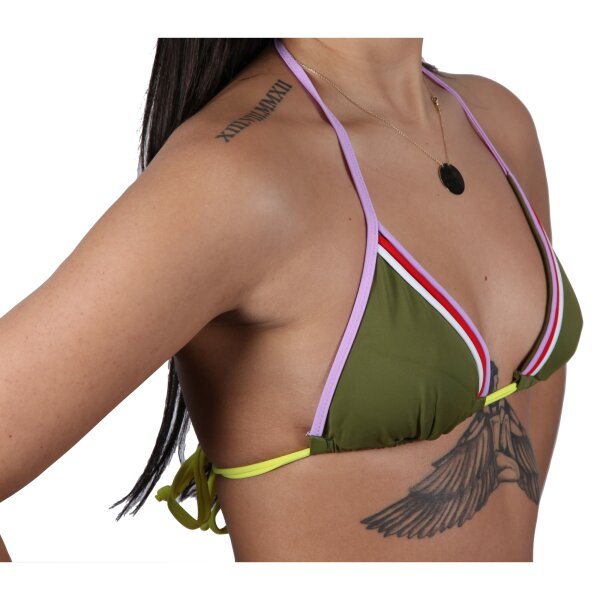 wawiHEROES DIESEL Damen Triangel Bikini Oberteil SEENY REGGISENO in Olive