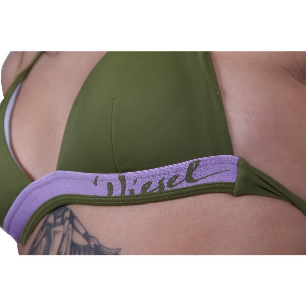 wawiHEROES DIESEL Damen Triangel Bikini Oberteil SUPER REGGISENO in Olive