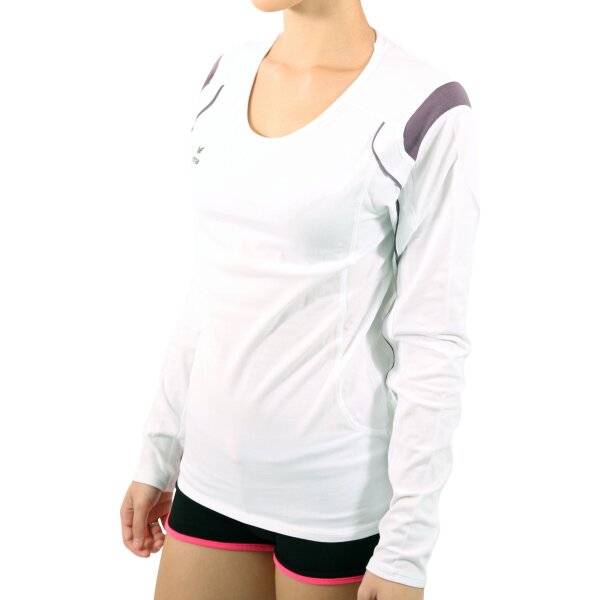 wawiHEROES ERIMA Damen Langarm Sportshirt PLUM 2.Wahl! in Weiß/Lila