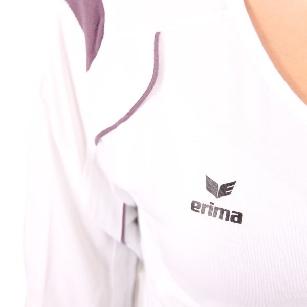 wawiHEROES ERIMA Damen Langarm Sportshirt PLUM 2.Wahl! in Weiß/Lila