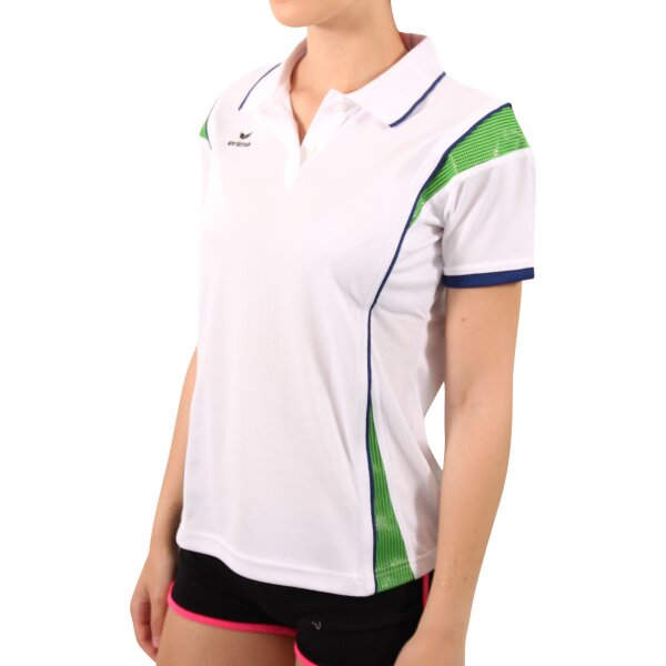 wawiHEROES ERIMA Damen Sport Poloshirt GREEN in Weiß