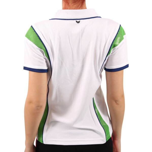 wawiHEROES ERIMA Damen Sport Poloshirt GREEN in Weiß